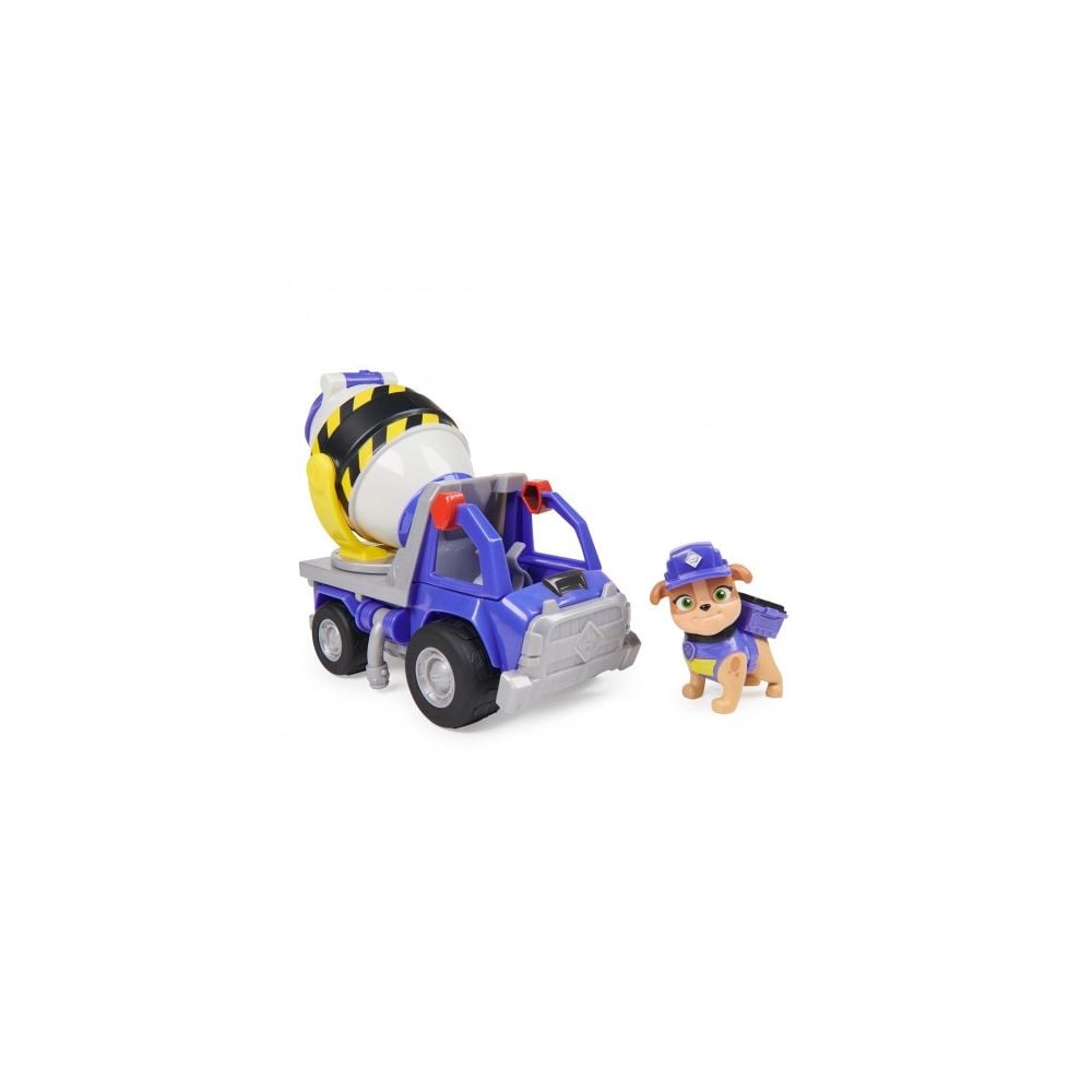 Set vehicul de constructie si figurina, Rubble & Crew, Mix si Mixing Truck, 20141510