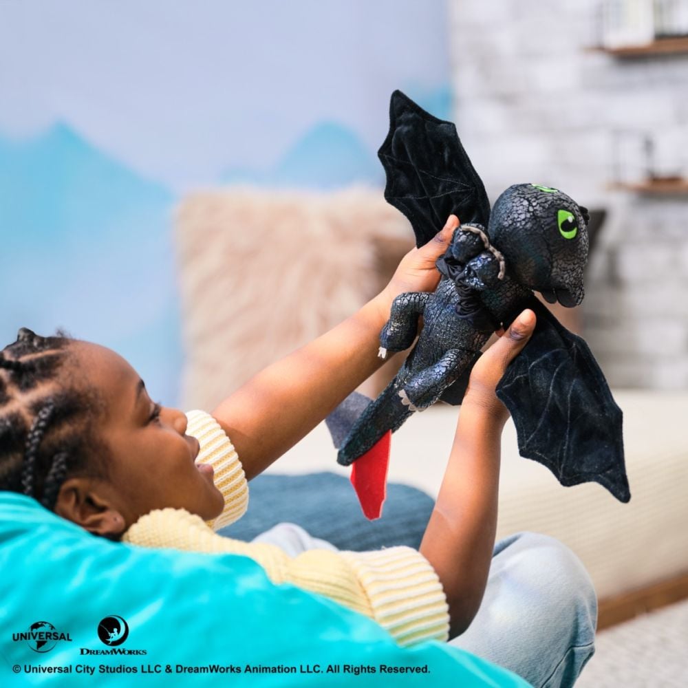 Jucarie de plus, DreamWorks Dragons, Hug and Glide Toothless, 30 cm, 6072913