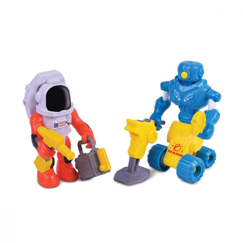 Set 2 figurine cu accesorii, Mars Mission, Mars Astronaut and Robot