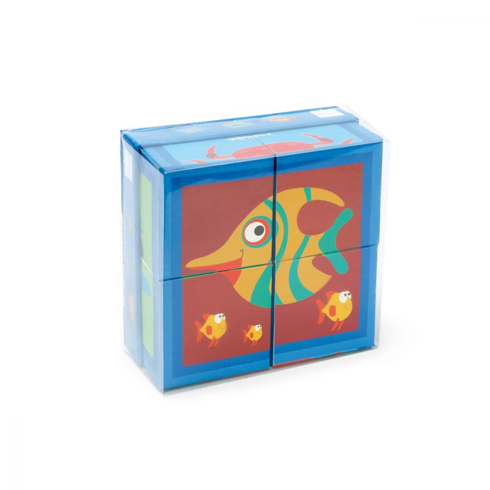 Puzzle Scratch, Ocean, 4 cuburi