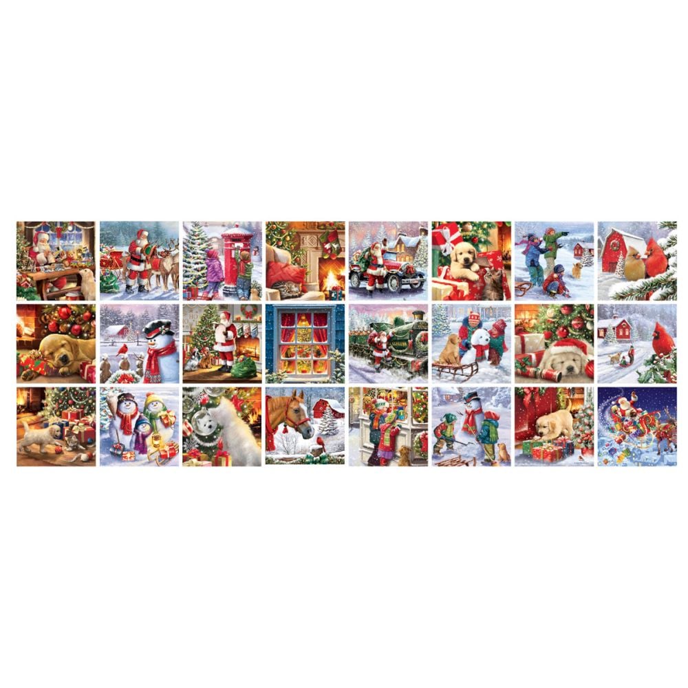 Calendar de advent, Eurographics, Craciun Fericit, 24 puzzle-uri, 50 piese