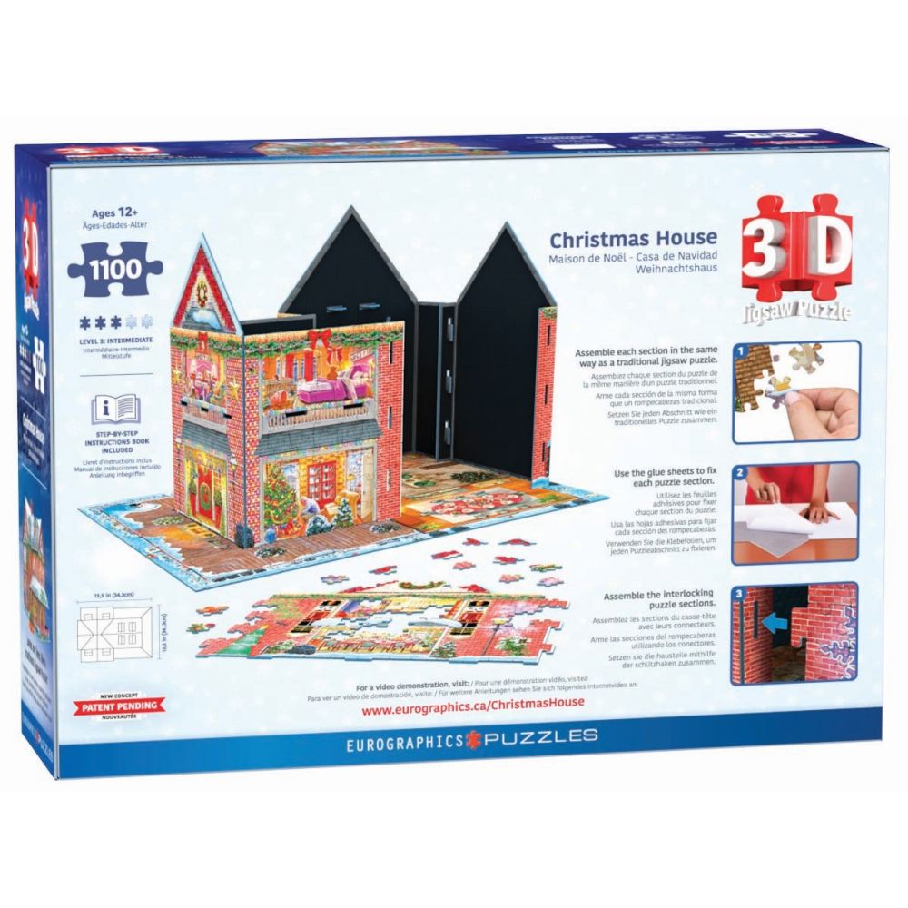 Puzzle 3D, Eurographics, Casa de Craciun, 1100 piese