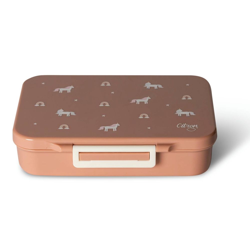Caserola pranz din tritan cu 4 compartimente, Citron, Unicorn