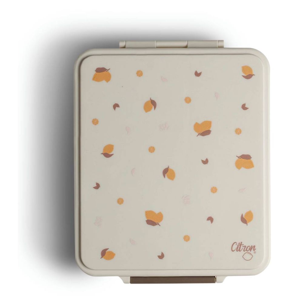 Caserola cu 4 compartimente si 1 borcan termoizolant, Citron, Lamaie, 250 ml