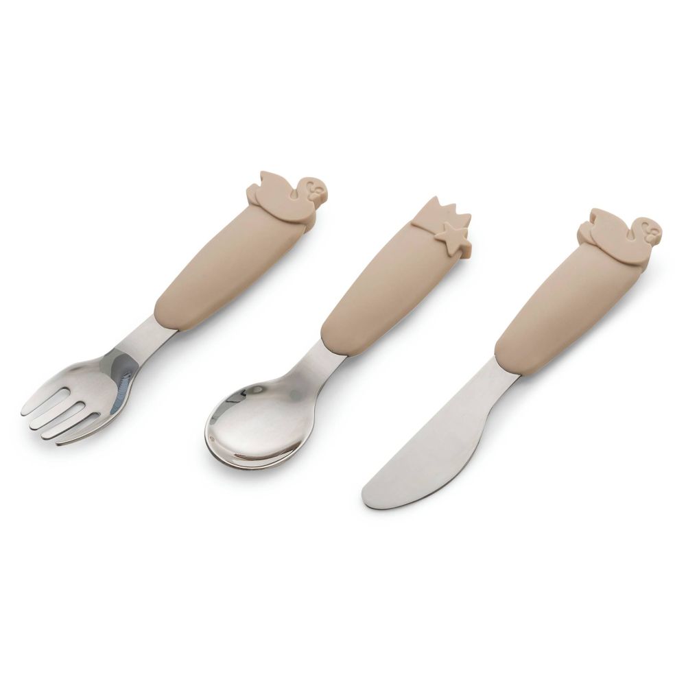 Set tacamuri din otel cu geanta portabila din silicon, Citron, Balerina, Bej