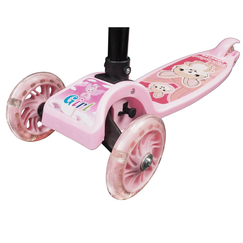 Trotineta cu roti luminoase, Action One, Funride, Roz