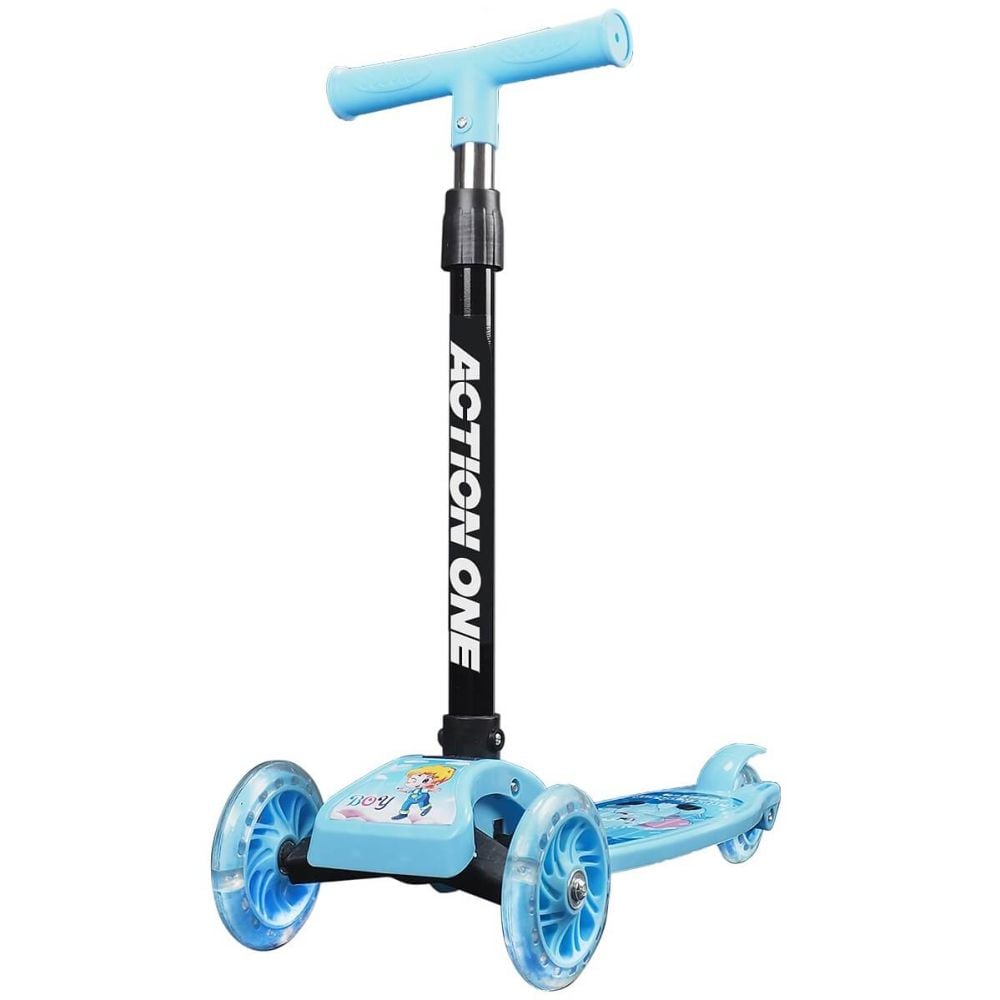 Trotineta cu roti luminoase, Action One, Funride, Blue