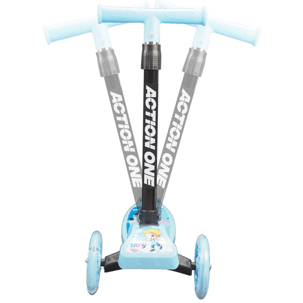Trotineta cu roti luminoase, Action One, Funride, Blue
