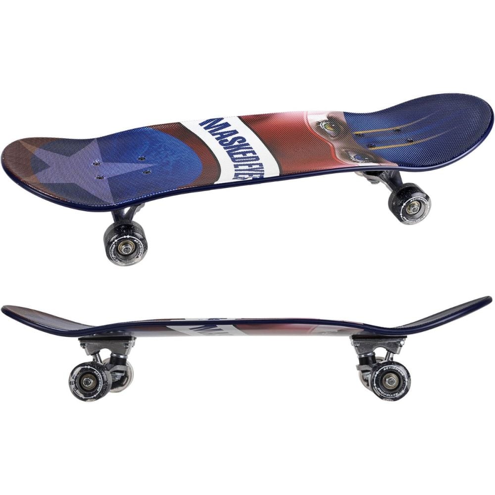 Skateboard dublu print, Aluminium Truck, Masked Eyes, Action One, 70 X 20 cm, Multicolor