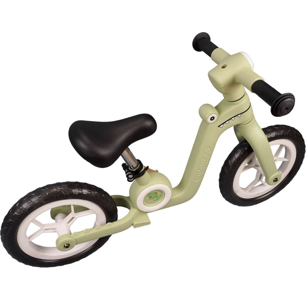 Bicicleta fara pedale, Action One Little Dino, 12 inch, Verde