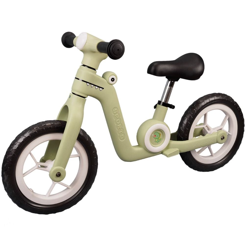Bicicleta fara pedale, Action One Little Dino, 12 inch, Verde