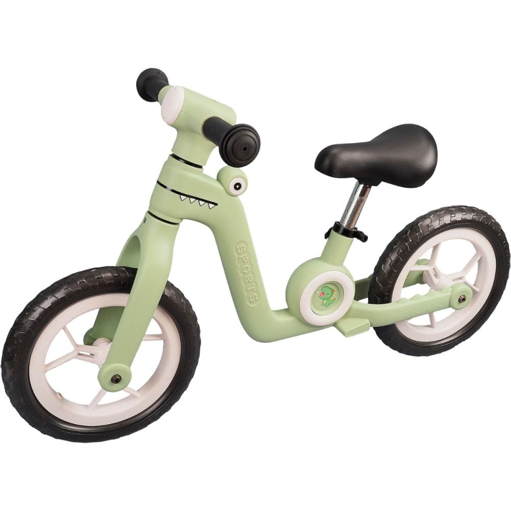 Bicicleta fara pedale, Action One Little Dino, 12 inch, Verde