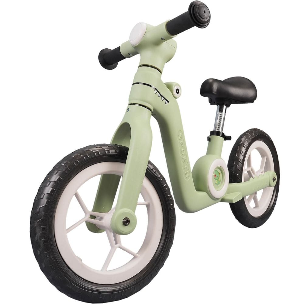 Bicicleta fara pedale, Action One Little Dino, 12 inch, Verde