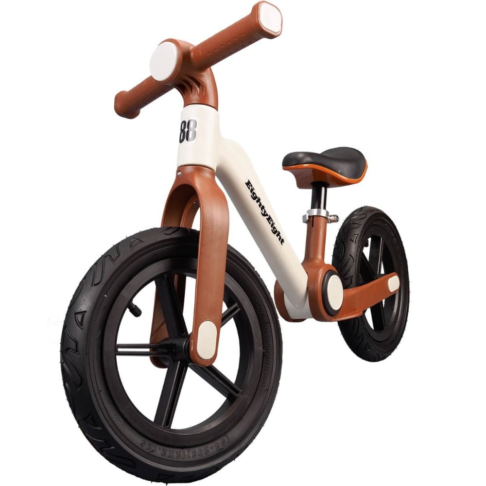 Bicicleta fara pedale, Action One Condor, roti gonflabile cauciuc, 12 inch, Maro