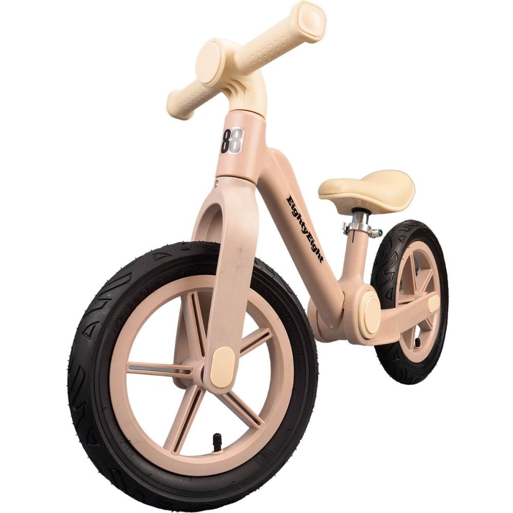 Bicicleta fara pedale, Action One Condor, roti gonflabile cauciuc, 12 inch, Crem