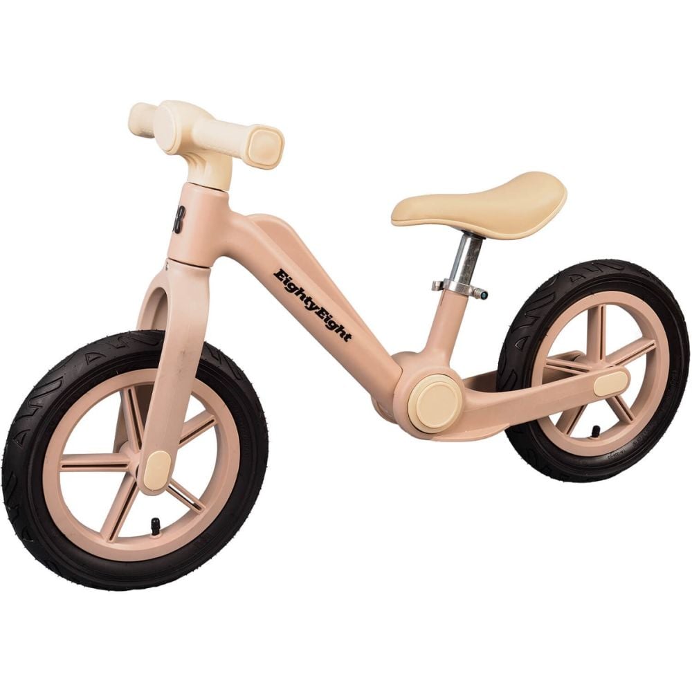 Bicicleta fara pedale, Action One Condor, roti gonflabile cauciuc, 12 inch, Crem