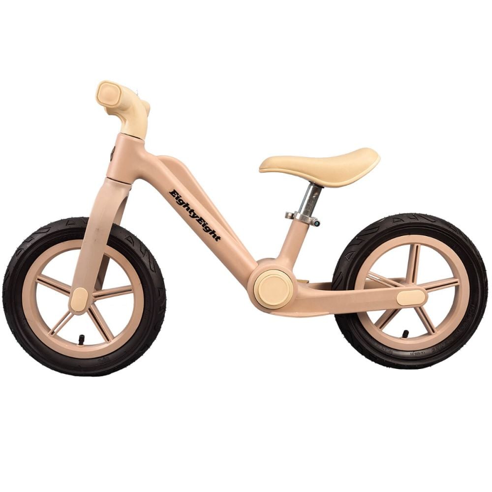 Bicicleta fara pedale, Action One Condor, roti gonflabile cauciuc, 12 inch, Crem