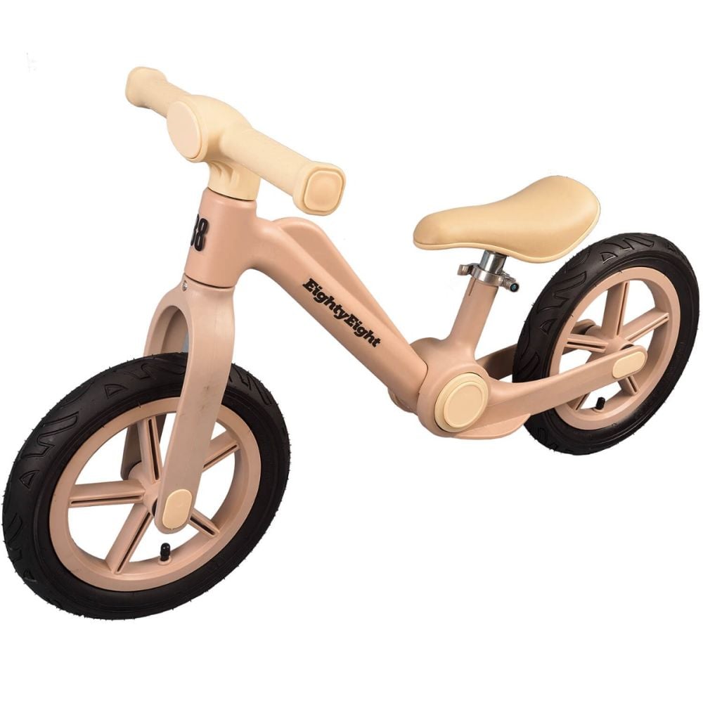 Bicicleta fara pedale, Action One Condor, roti gonflabile cauciuc, 12 inch, Crem