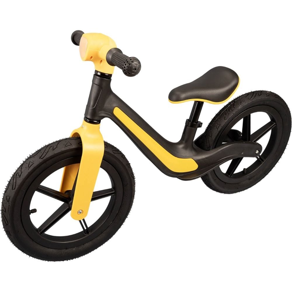Bicicleta fara pedale cu lumini si muzica Rider, Action One, 14 inch, Negru-Portocaliu