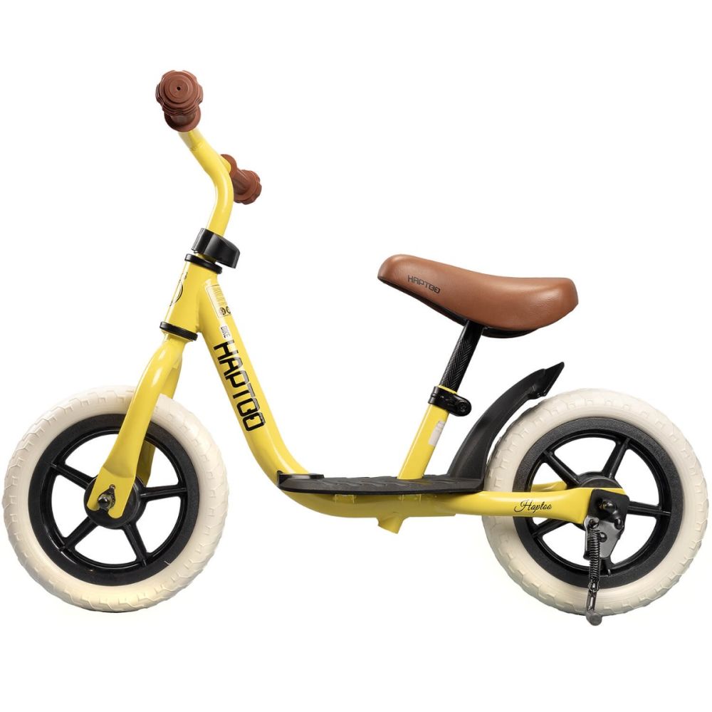 Bicicleta fara pedale, Action One Fun, cu suport pentru picioare, 10 inch, Galben