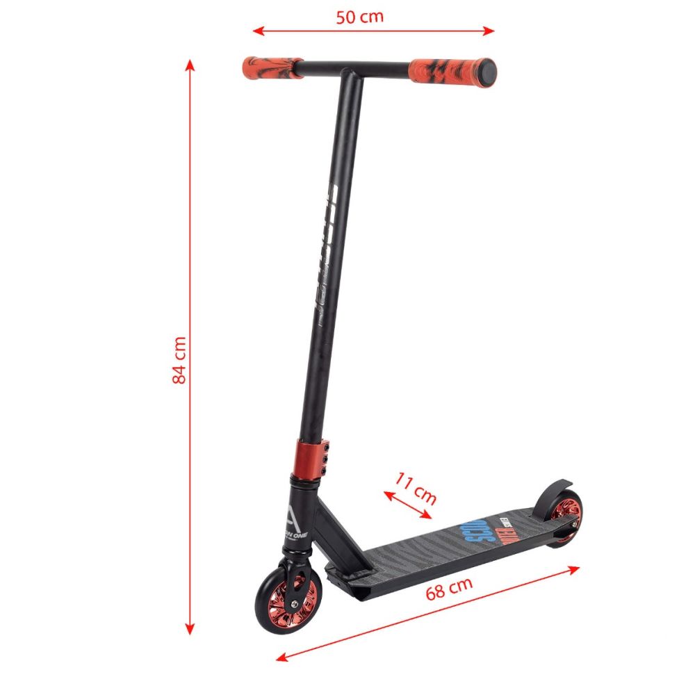 Trotineta Action One, Freestyle Mad, roti si platforma aluminiu, Rosu