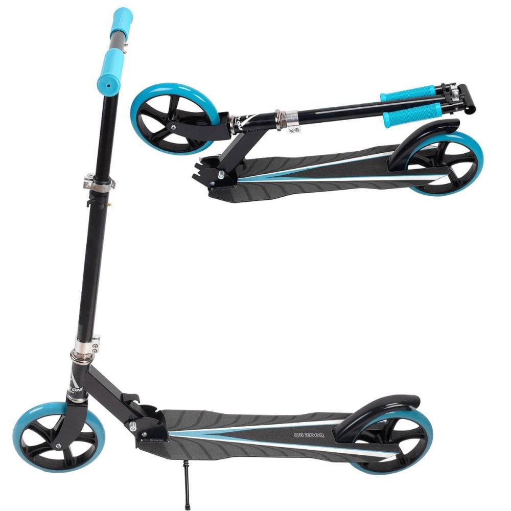 Trotineta pliabila, Action One, Rave, cu cric, roti 200 mm, Albastru