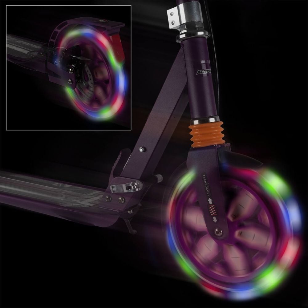 Trotineta Action One Desire, cu doua amortizoare si frana pe disc, Mov