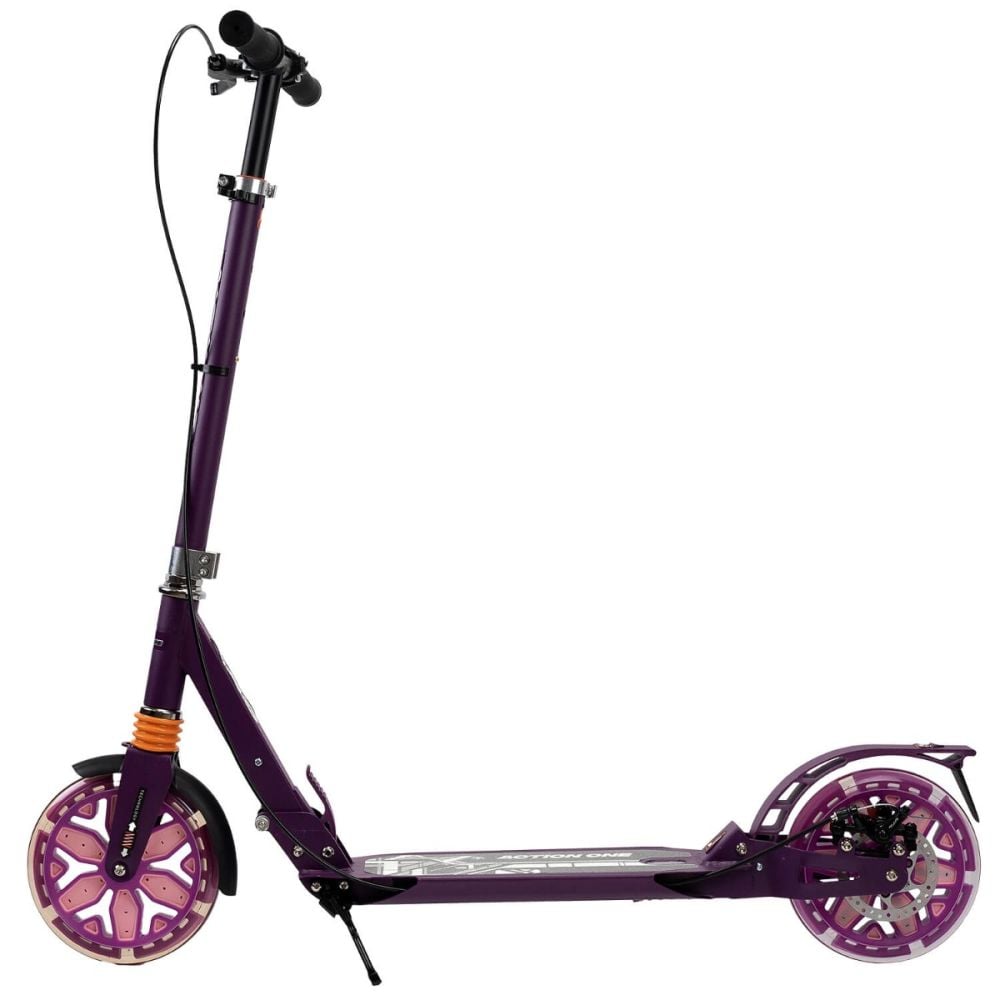 Trotineta Action One Desire, cu doua amortizoare si frana pe disc, Mov