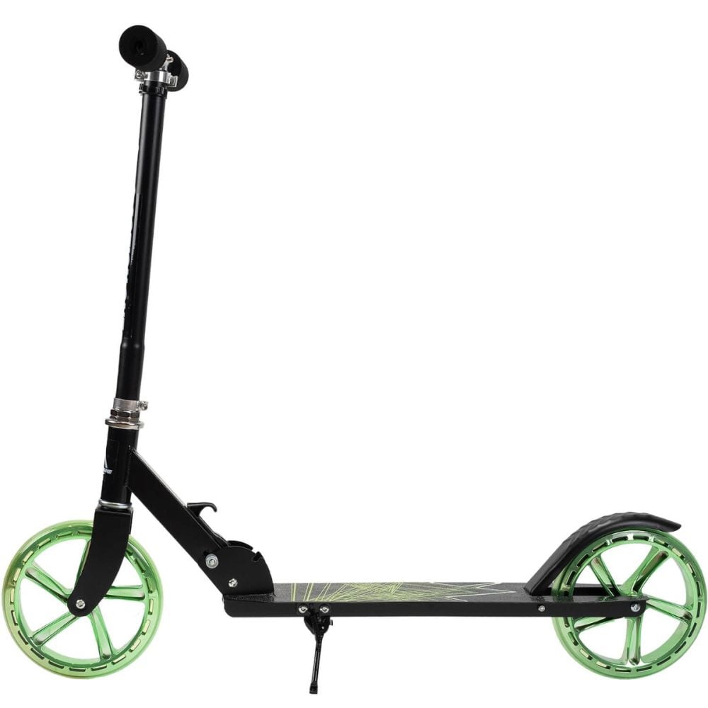 Trotineta pliabila, Action One Flow, cu cric si roti 200 mm, Verde-Negru