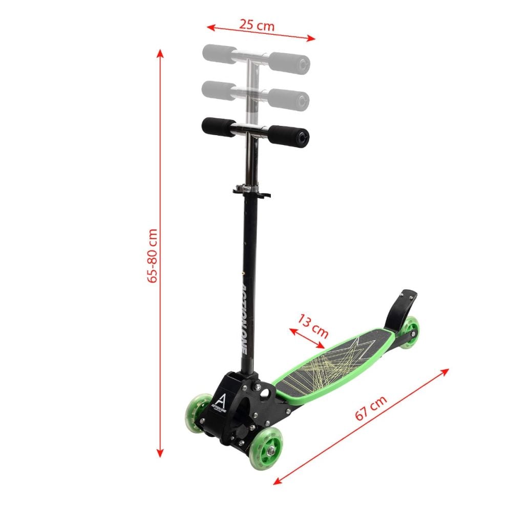 Trotineta cu 4 roti, Action One Rookie, Verde