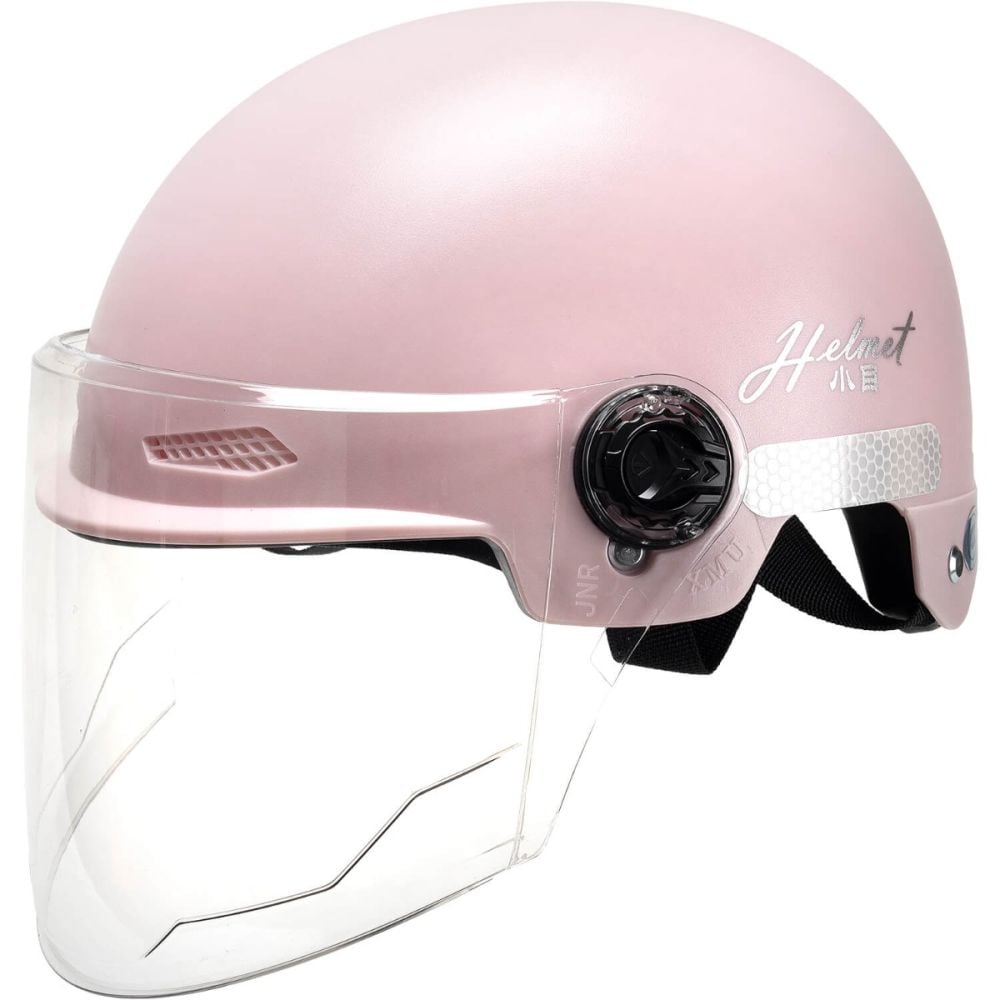 Casca de protectie cu viziera, Action One Jump, reglabila, Roz