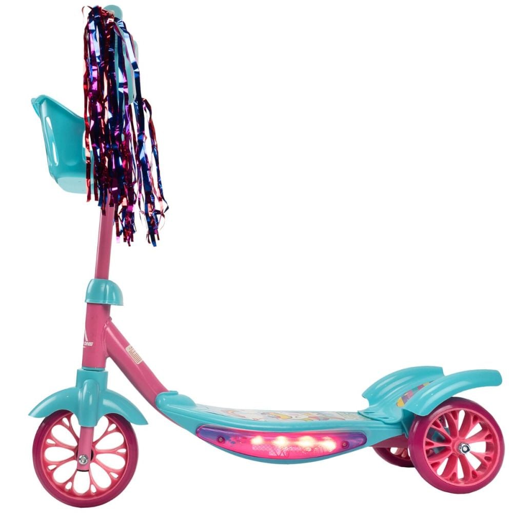 Trotineta de copii, Action One Kiddy, cu lumini si muzica, Turcoaz
