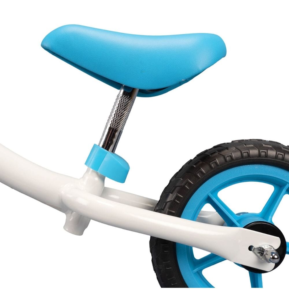 Bicicleta fara pedale, Action One, Baby Bliss, cu cadru reversibil si stickere incluse, 10 inch, Alb