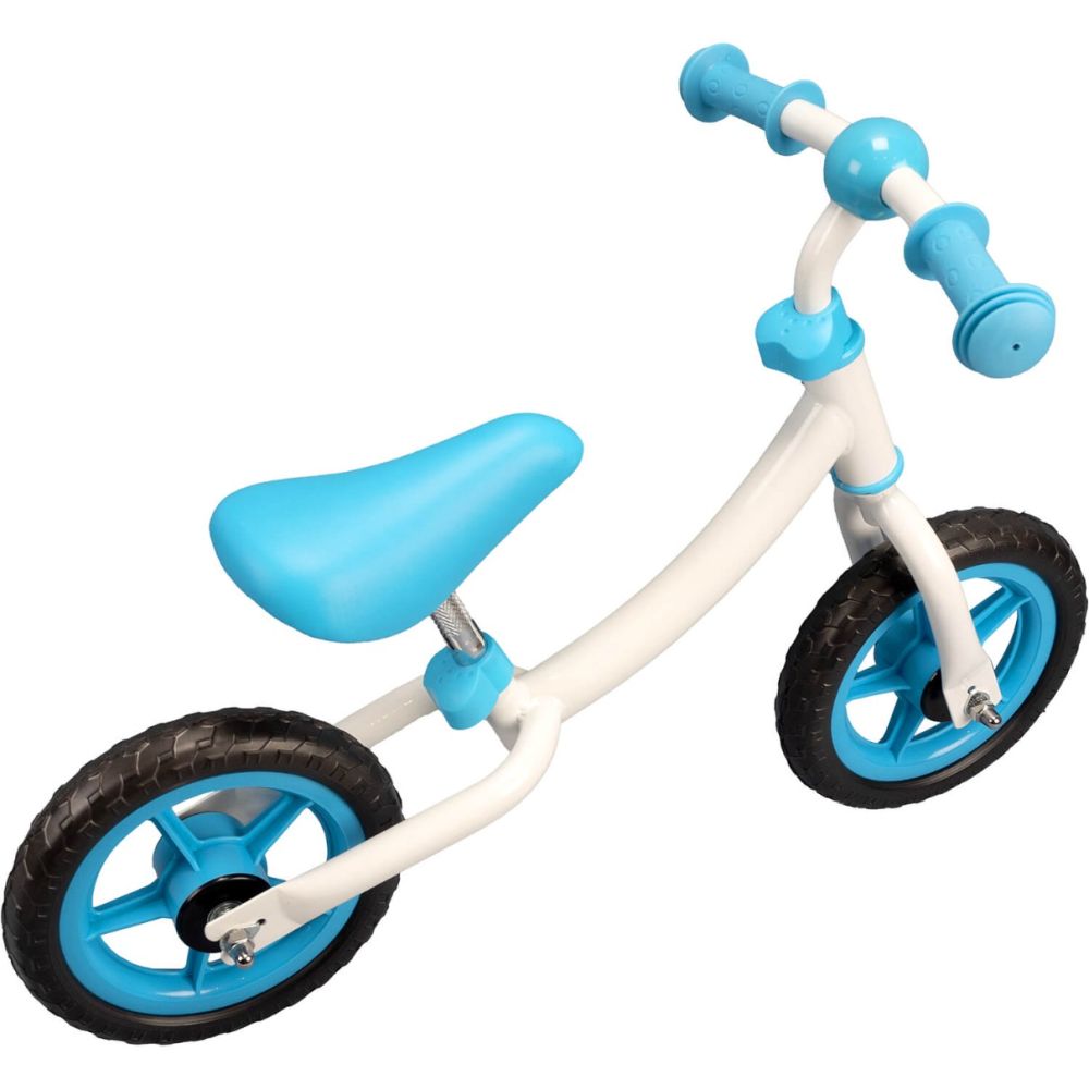 Bicicleta fara pedale, Action One, Baby Bliss, cu cadru reversibil si stickere incluse, 10 inch, Alb