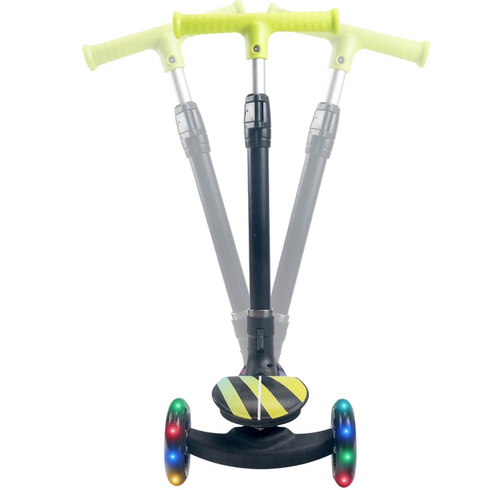 Trotineta pliabila, Action One, Fantasy, cu roti luminoase, Multicolor