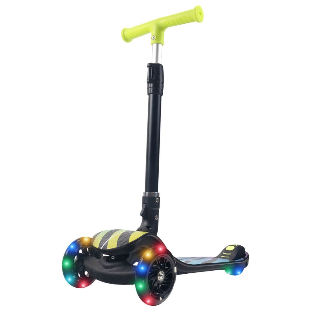 Trotineta pliabila, Action One, Fantasy, cu roti luminoase, Multicolor