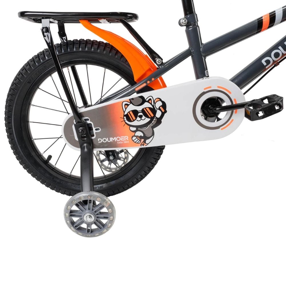 Bicicleta cu roti ajutatoare, Action One Arrow, 16 inch, 5-7 ani, Gri