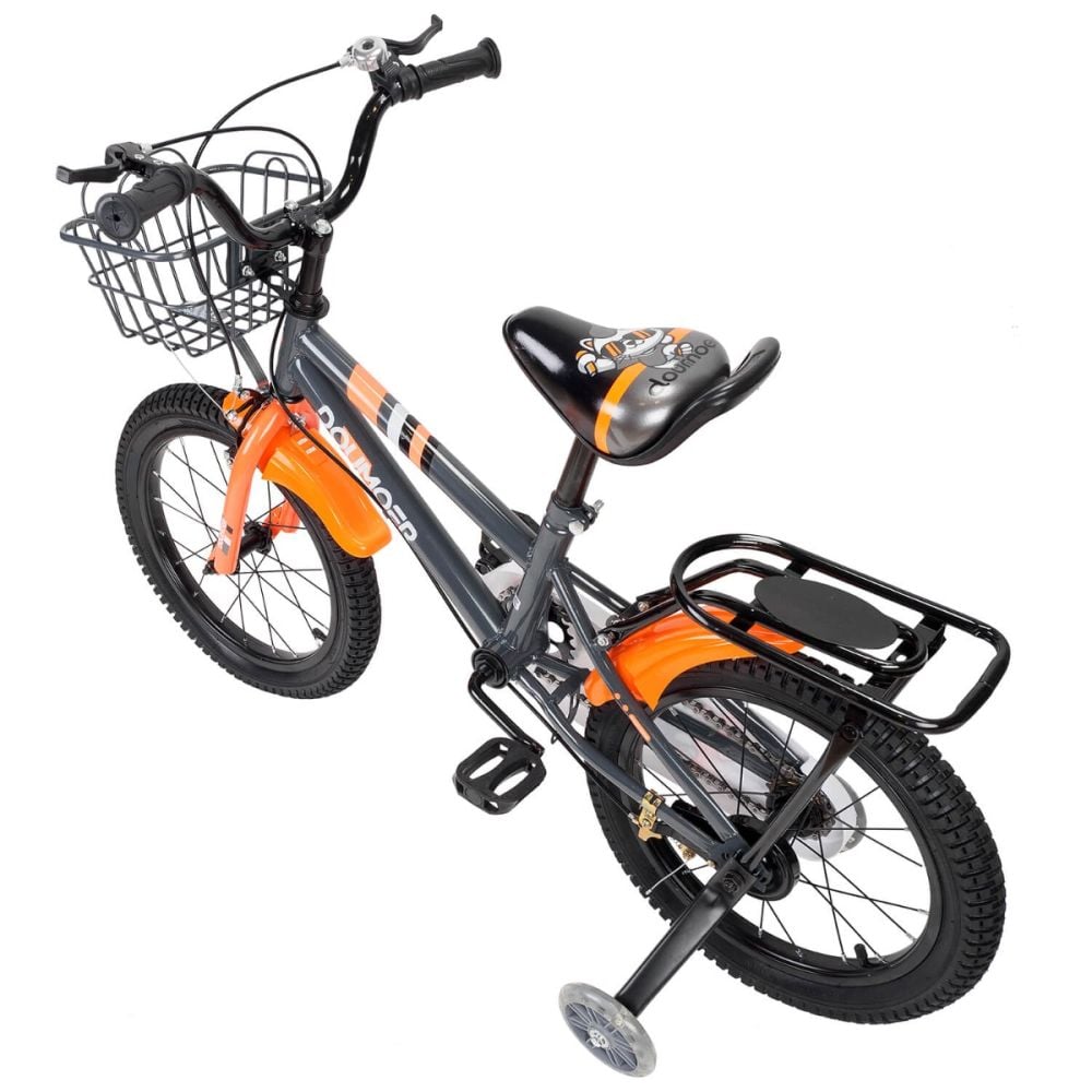 Bicicleta cu roti ajutatoare, Action One Arrow, 16 inch, 5-7 ani, Gri