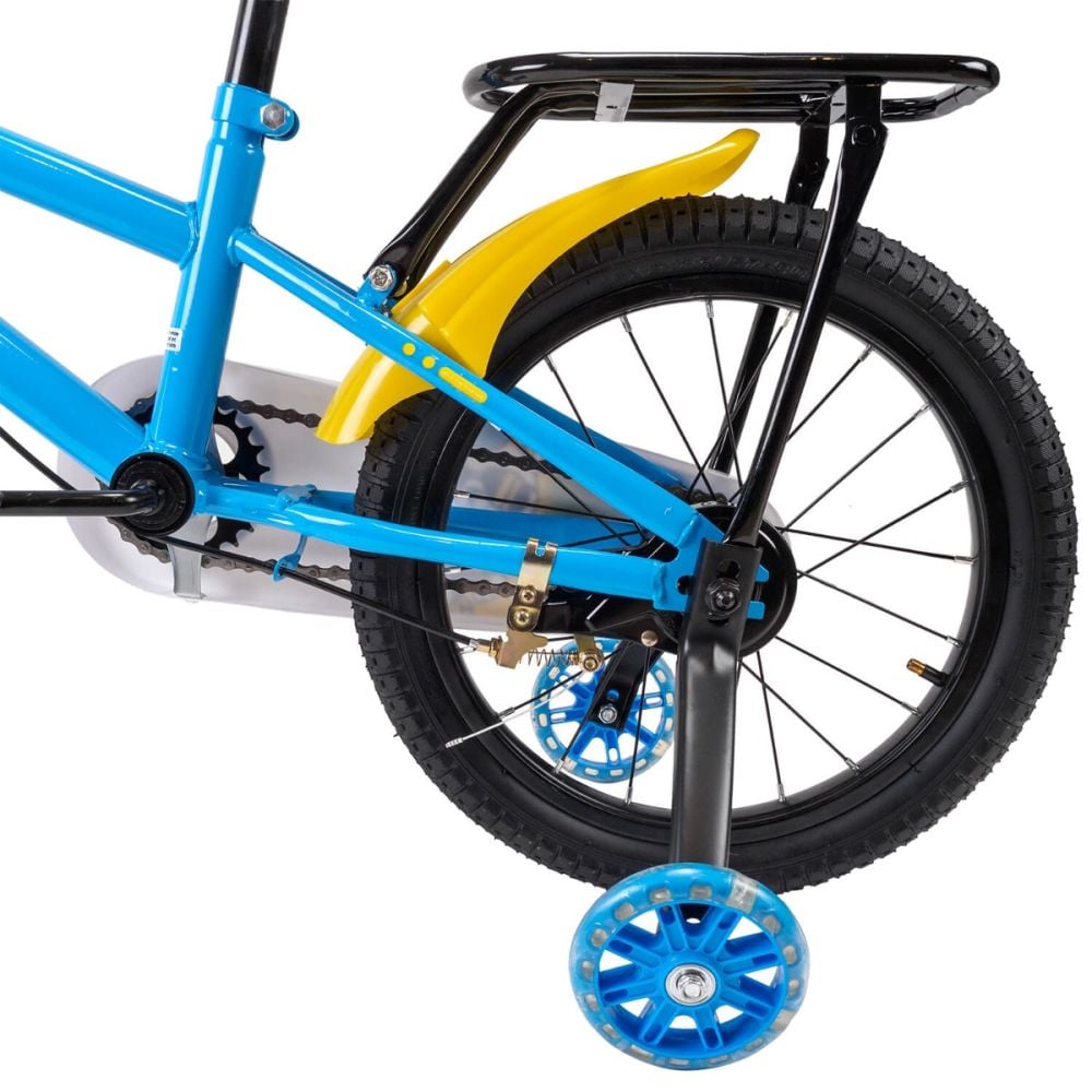 Bicicleta cu roti ajutatoare, Action One Arrow, 16 inch, 5-7 ani, Blue
