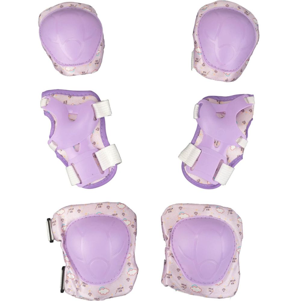 Set de role incepatori, Action One, roti luminoase, cu casca, protectii si geanta de transport, S (31-34) Purple