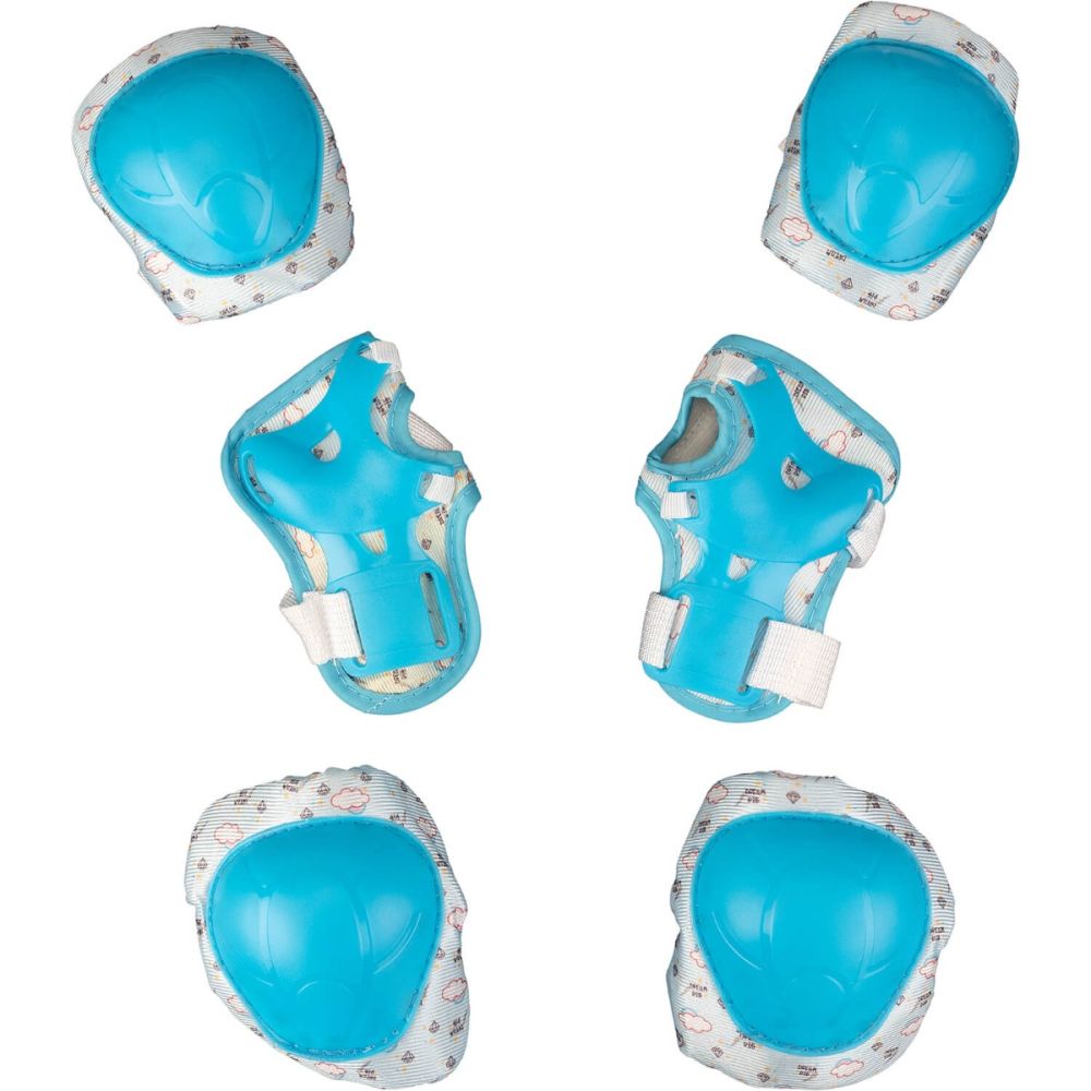 Set de role incepatori, Action One, roti luminoase, cu casca, protectii si geanta de transport, S (31-34), Blue