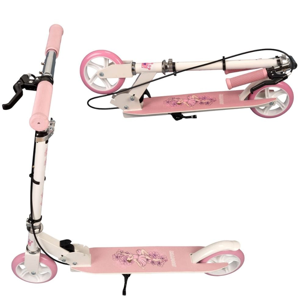 Trotineta Pliabila, Action One, Ballerina, frana mana, roti 140 mm, Roz