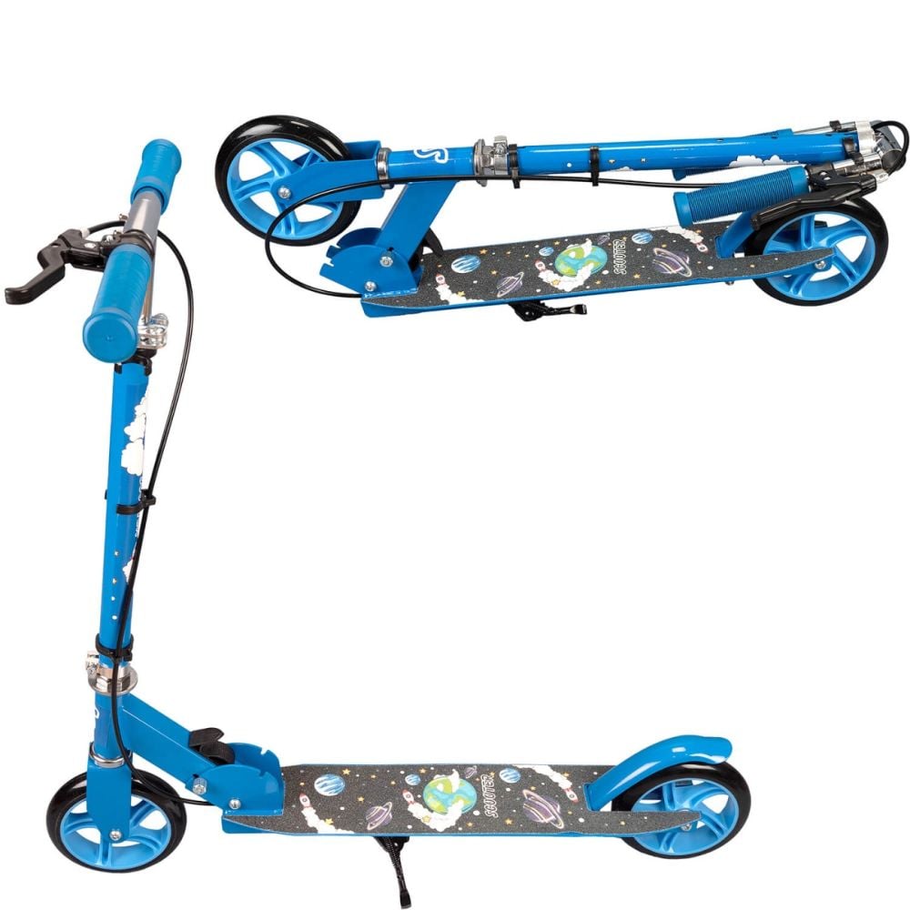 Trotineta Pliabila, Action One, Planets, frana mana, roti 140 mm, Albastru