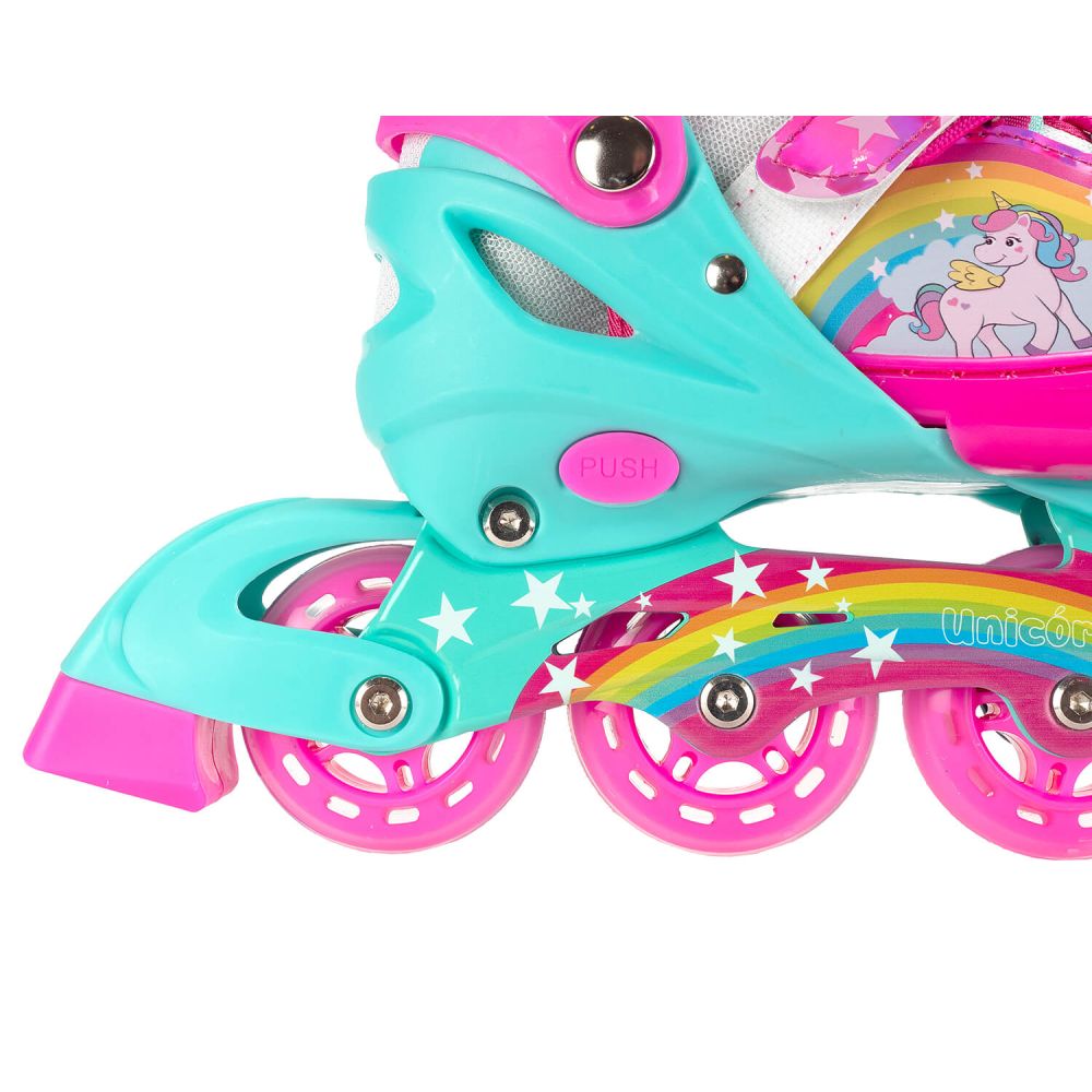 Role reglabile, Action One, Unicorn Fantasy, roti luminoase, M(35-38), Roz