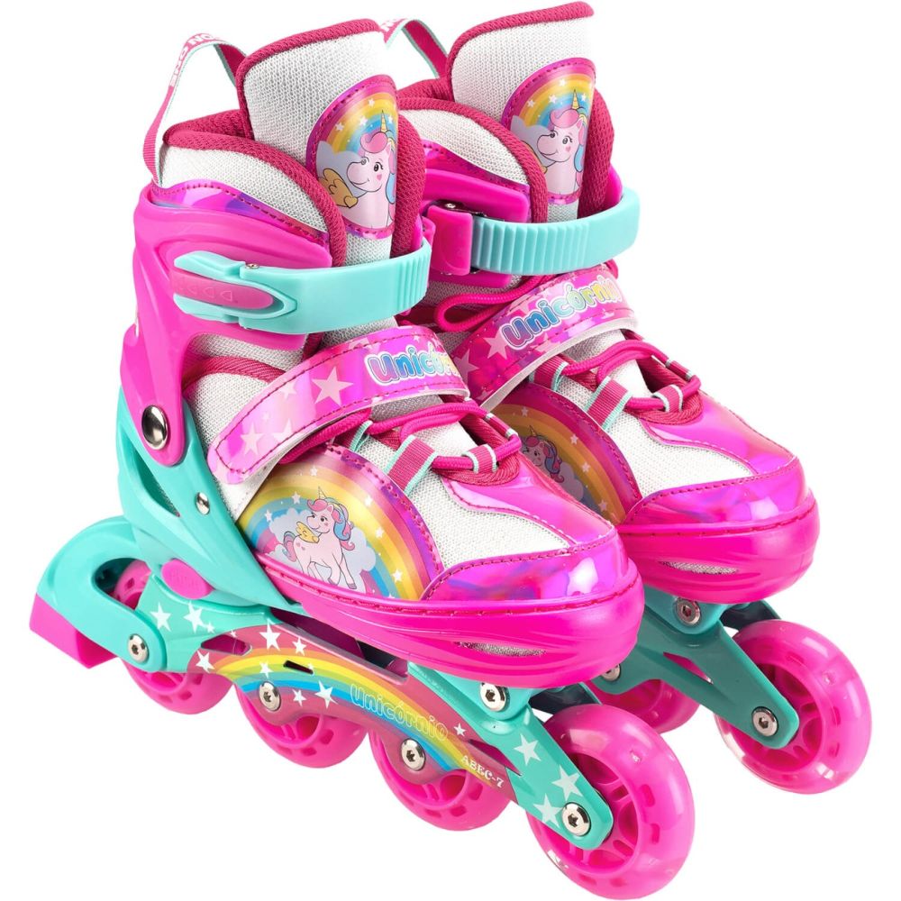 Role reglabile, Action One, Unicorn Fantasy, roti luminoase, S(31-34), Roz