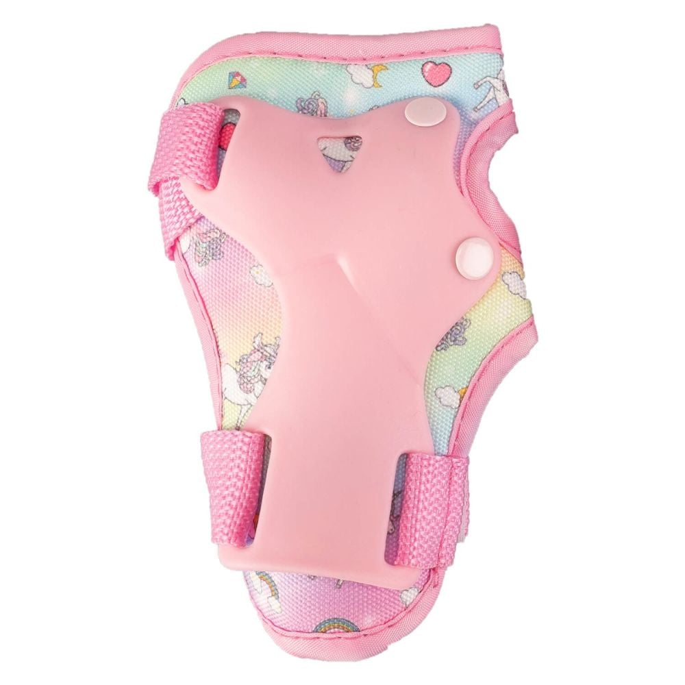 Set protectii cu genunchiere, cotiere si aparatori incheieturi, Action One Candy, Roz