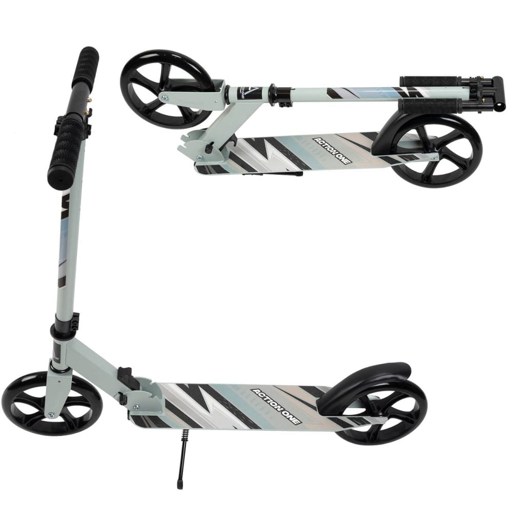 Trotineta pliabila, Action One, Urban Glide, inaltime ajustabila, roti 200 mm, Gri