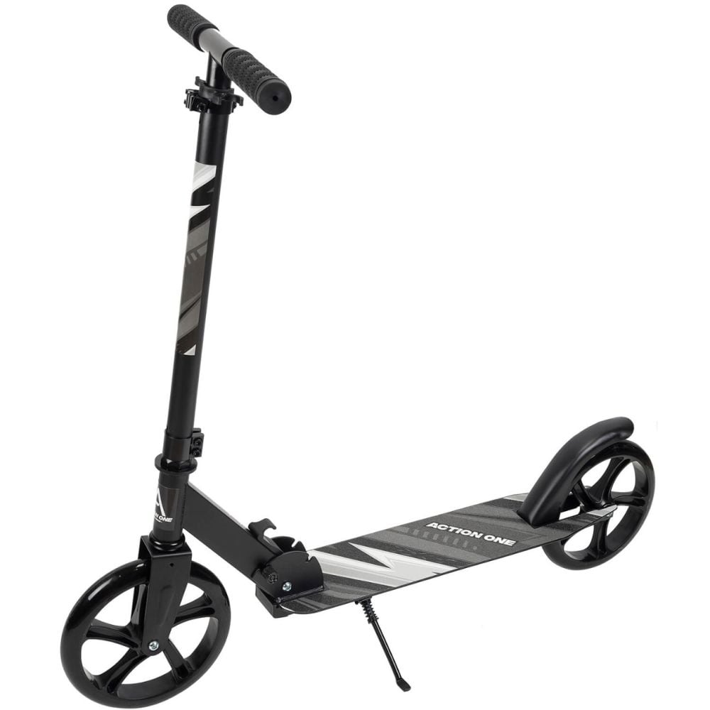 Trotineta pliabila, Action One, Urban Glide, inaltime ajustabila, roti 200 mm, Negru