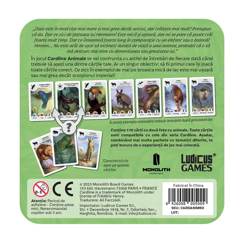 Joc Cardline Animale, Monolith Board Games