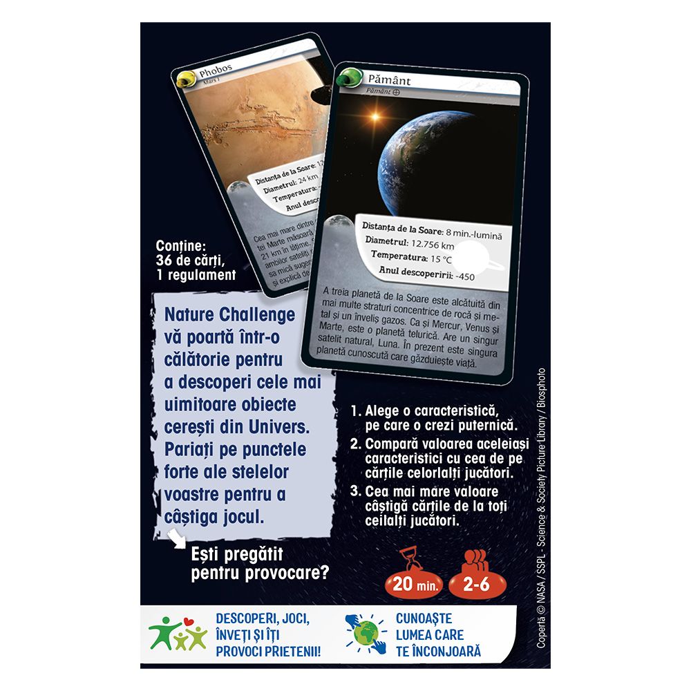 Joc educativ, Bioviva, Nature Challenge: Spatiul cosmic